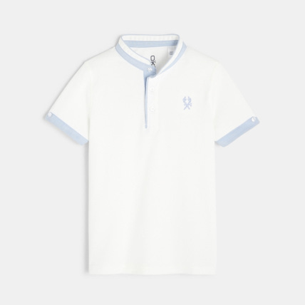Avis Polo jersey uni blanc garçon OKAIDI 1