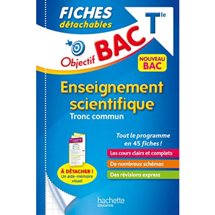 Avis Objectif BAC Fiches détachables Enseignement scientifique Terminale Hachette Éducation 1