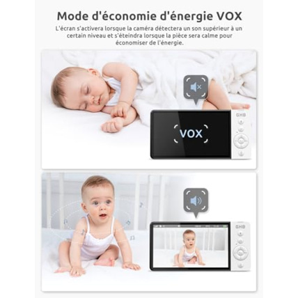 Avis Babyphone vidéo 5 ouces avec caméra 350° GHB 7