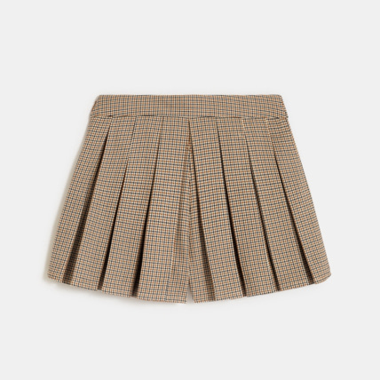 Avis Short plissé à petits carreaux marron fille OKAIDI 4
