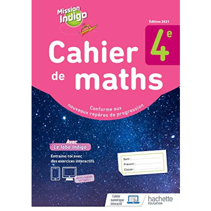 Avis Mission Indigo 4e - cahier d'activités - Ed. 2021 Hachette Éducation 1