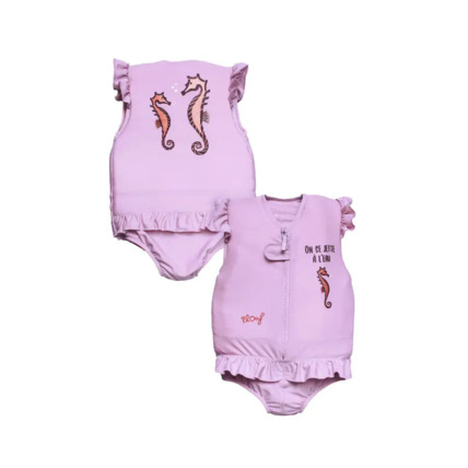 Avis Maillot de bain flottant fille : Hippocampe Lavande PLOUF 1