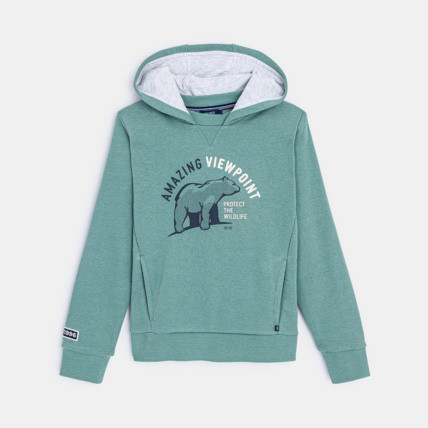 Avis Sweat-shirt à message "protect the wildlife" vert garçon OKAIDI 2