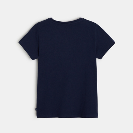 Avis T-shirt à message 'Hello les copains' bleu garçon OKAIDI 4