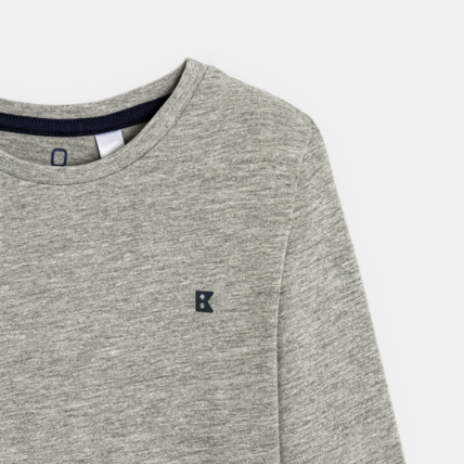 Avis T-shirt manches longues uni gris garçon OKAIDI 2