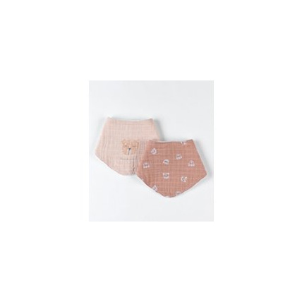 Avis Set de 2 bavoirs bandana léopard en mousseline et éponge NOUKIE'S 1