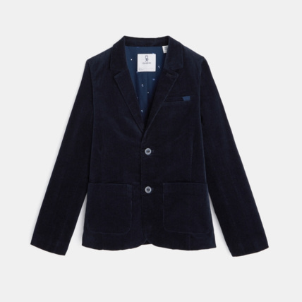 Veste en velours fantaisie uni bleu garcon OKAIDI Comparateur Avis Prix