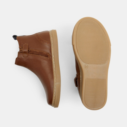 Avis Boots chelsea cuir à élastique marron garçon OKAIDI 3