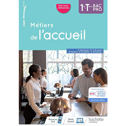 Avis Métiers de l'accueil 1re/Term Bac Pro - Cahier de l'élève - Éd. 2020 Hachette Éducation 1