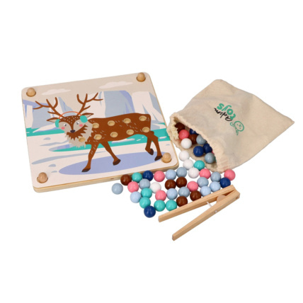 Avis Jeu de plateau à perles en bois Montessori ALDO AdamToys 5