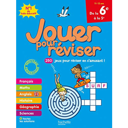 Avis Jouer pour réviser - De la 6e à la 5e - Cahier de vacances 2023 Hachette Éducation 1