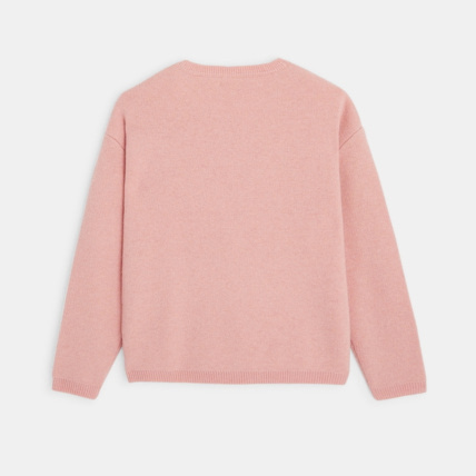 Avis Pull en tricot motif renard rose fille OKAIDI 3