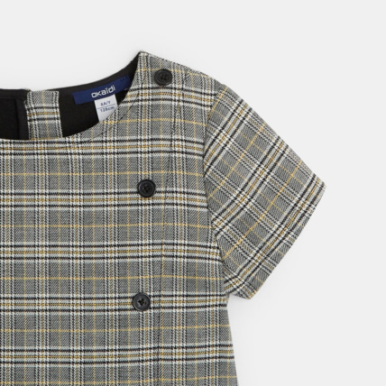 Avis Robe rétro à carreaux grise fille OKAIDI 4