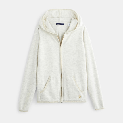 Avis Gilet zippé à capuche gris fille OKAIDI 1