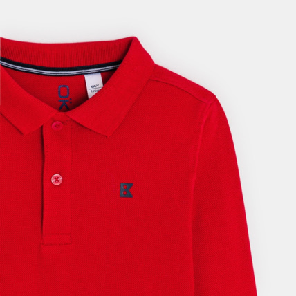 Avis Polo manches longues rouge garçon OKAIDI 2