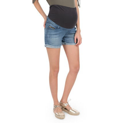 Avis Short de grossesse en jean avec franges Prémaman 1