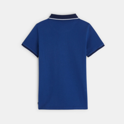 Avis Polo uni manches courtes bleu garçon OKAIDI 3