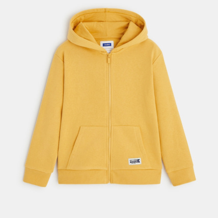 Avis Sweat zippé à capuche jaune garçon OKAIDI 2