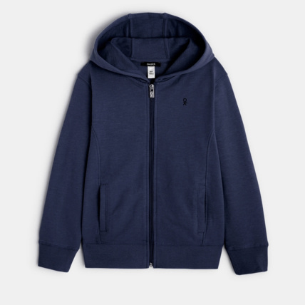 Avis Sweat-shirt uni à capuche bleu garçon OKAIDI 2