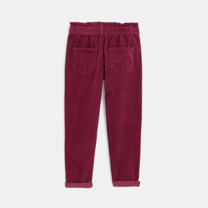 Avis Pantalon carrot en velours violet fille OKAIDI 4