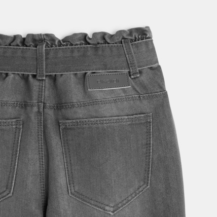 Avis Jean mom à ceinture amovible gris fille OKAIDI 4