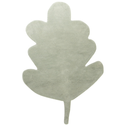 Avis Tapis forme feuille en coton tissé main Prémaman 1