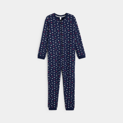 Avis Combinaison en jersey imprimé bleu fille OKAIDI 2