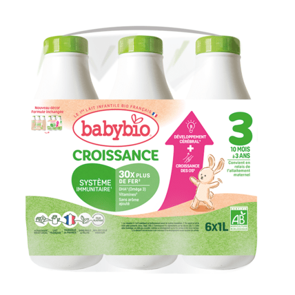Avis Lait Croissance Liquide 3ème âge - 1L Babybio 1