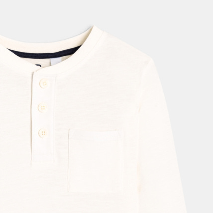 Avis T-shirt à col boutonné blanc garçon OKAIDI 2