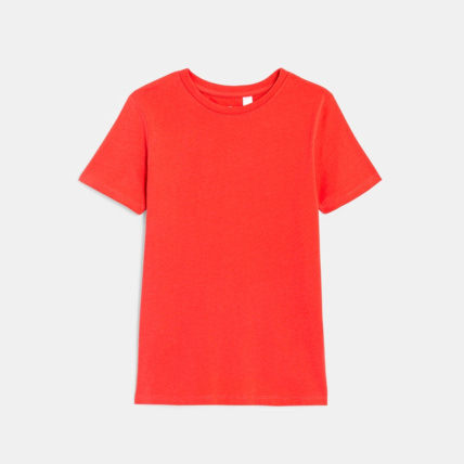 Avis T-shirt basique manches courtes rouge garçon OKAIDI 1