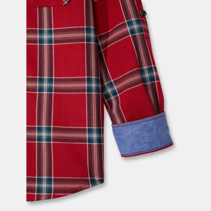 Avis Chemise à carreaux rouge garçon OKAIDI 3