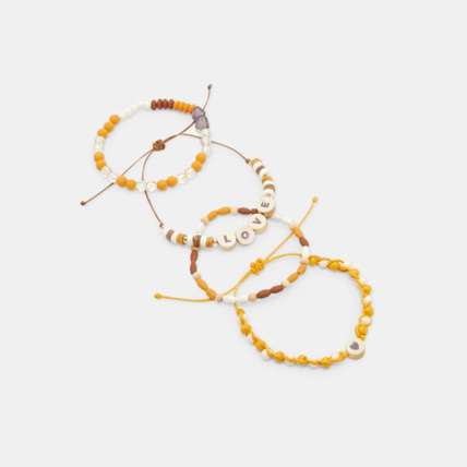 Avis Bracelets fantaisie LOVE (lot de 4) jaune fille OKAIDI 1