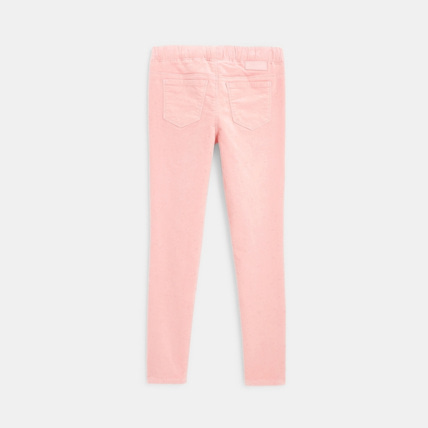Avis Treggings en velours stretch imprimé rose fille OKAIDI 3
