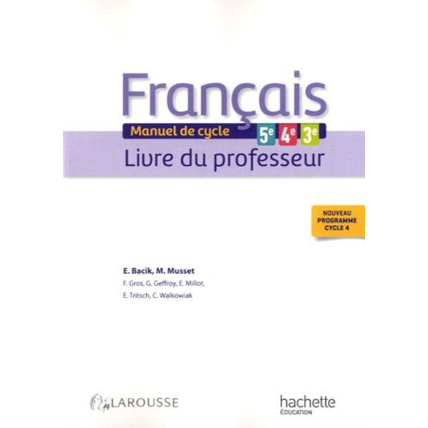 Avis Français 5e - 4e - 3e (cycle 4) - Livre professeur Hachette Éducation 1