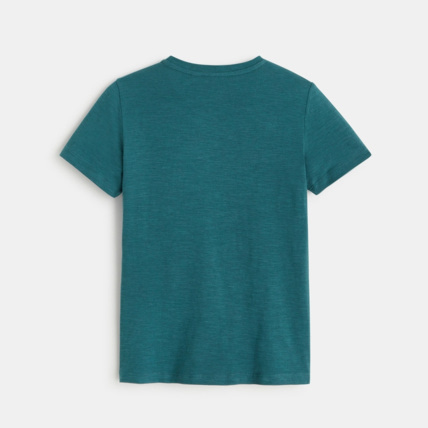 Avis T-shirt coton flammé Inde vert garçon OKAIDI 4