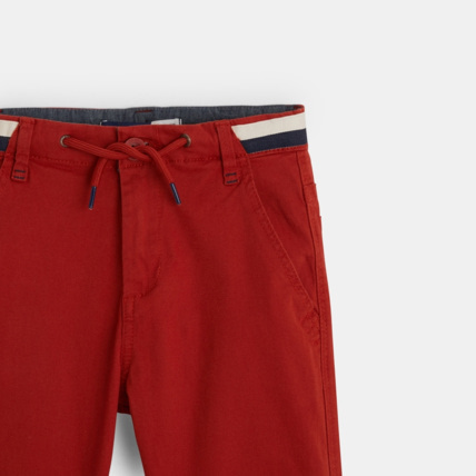 Avis Pantalon en toile et cordon à la taille orange garçon OKAIDI 2
