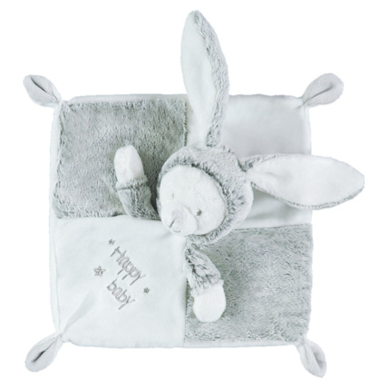 Avis Doudou plat lapin en sherpa avec inscriptions brodées Prémaman 1