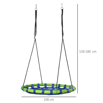 Avis Balançoire nid d'oiseau ronde OUTSUNNY 4