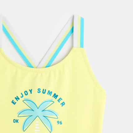 Avis Mailot de bain 1 pièce "Enjoy Summer" jaune fille OKAIDI 2