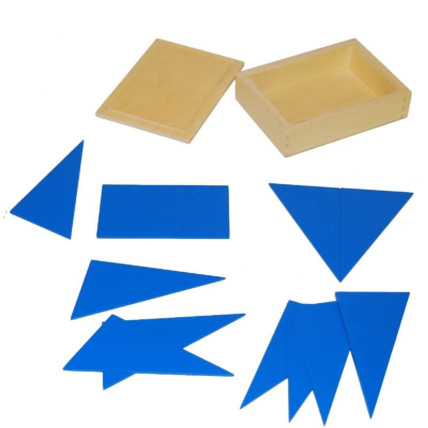 Avis Boite des triangles bleus ambiance montessori 1
