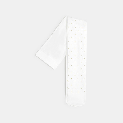 Avis Collants à pois en microfibre blancs fille OKAIDI 1