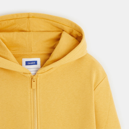 Avis Sweat zippé à capuche jaune garçon OKAIDI 3