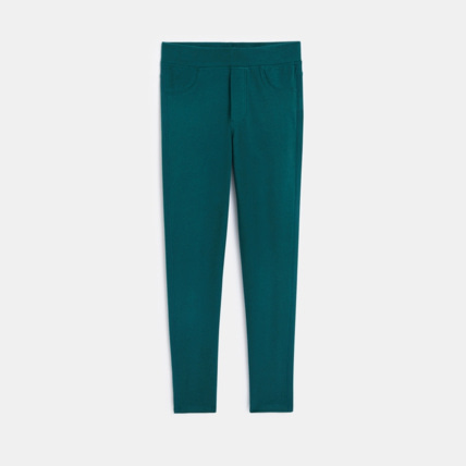 Avis Jegging uni en jersey milano vert fille OKAIDI 1