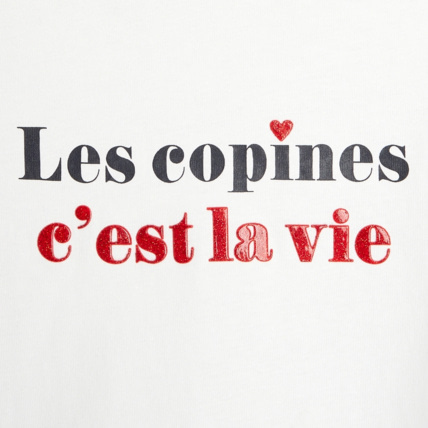 Avis T-shirt à message blanc fille OKAIDI 2