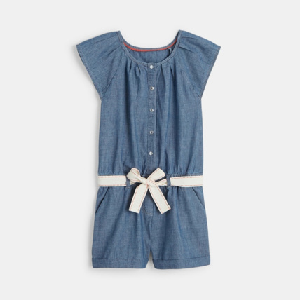 Avis Combishort chambray bleu fille OKAIDI 1