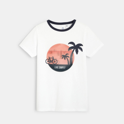 Avis T-shirt avec effet hologramme blanc garçon OKAIDI 1