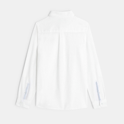 Avis Chemise unie en lin blanche garçon OKAIDI 3