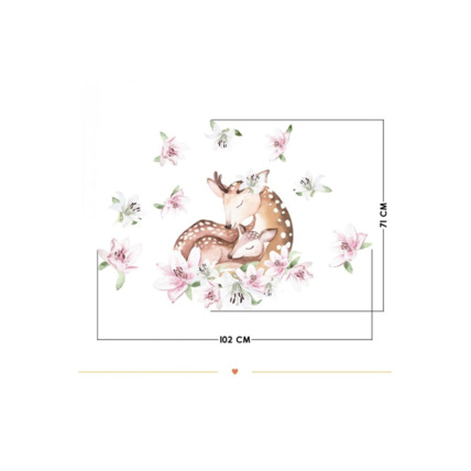 Avis Stickers biche et faon avec lilas Mon Lit Cabane 2