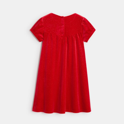 Avis Robe en panne de velours pailletée rouge fille OKAIDI 3