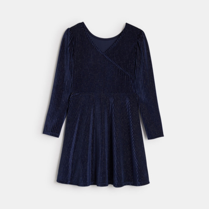 Avis Robe de fête cache-coeur irisée bleue fille OKAIDI 3